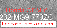 Honda 64232-MG9-770ZC genuine part number image