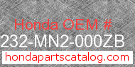 Honda 64232-MN2-000ZB genuine part number image