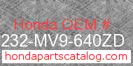 Honda 64232-MV9-640ZD genuine part number image