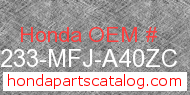 Honda 64233-MFJ-A40ZC genuine part number image