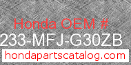 Honda 64233-MFJ-G30ZB genuine part number image
