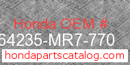 Honda 64235-MR7-770 genuine part number image