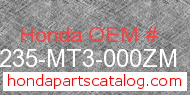 Honda 64235-MT3-000ZM genuine part number image