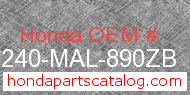 Honda 64240-MAL-890ZB genuine part number image