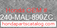 Honda 64240-MAL-890ZC genuine part number image