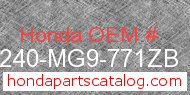 Honda 64240-MG9-771ZB genuine part number image