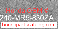 Honda 64240-MR5-830ZA genuine part number image