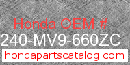 Honda 64240-MV9-660ZC genuine part number image