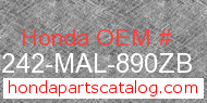 Honda 64242-MAL-890ZB genuine part number image