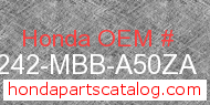 Honda 64242-MBB-A50ZA genuine part number image