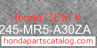 Honda 64245-MR5-A30ZA genuine part number image
