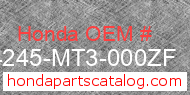 Honda 64245-MT3-000ZF genuine part number image