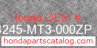 Honda 64245-MT3-000ZP genuine part number image