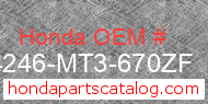 Honda 64246-MT3-670ZF genuine part number image
