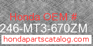 Honda 64246-MT3-670ZM genuine part number image