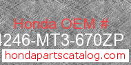 Honda 64246-MT3-670ZP genuine part number image