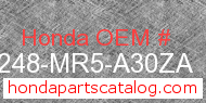 Honda 64248-MR5-A30ZA genuine part number image