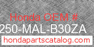Honda 64250-MAL-B30ZA genuine part number image