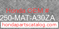 Honda 64250-MAT-A30ZA genuine part number image