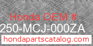 Honda 64250-MCJ-000ZA genuine part number image