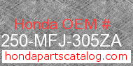 Honda 64250-MFJ-305ZA genuine part number image