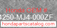 Honda 64250-MJ4-000ZF genuine part number image