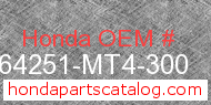 Honda 64251-MT4-300 genuine part number image