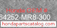 Honda 64252-MR8-300 genuine part number image