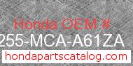 Honda 64255-MCA-A61ZA genuine part number image