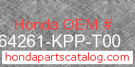Honda 64261-KPP-T00 genuine part number image