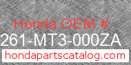 Honda 64261-MT3-000ZA genuine part number image