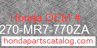 Honda 64270-MR7-770ZA genuine part number image