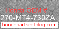 Honda 64270-MT4-730ZA genuine part number image