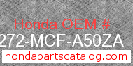 Honda 64272-MCF-A50ZA genuine part number image