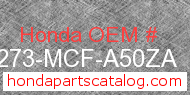 Honda 64273-MCF-A50ZA genuine part number image