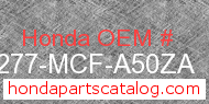 Honda 64277-MCF-A50ZA genuine part number image