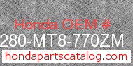Honda 64280-MT8-770ZM genuine part number image