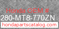 Honda 64280-MT8-770ZN genuine part number image