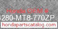Honda 64280-MT8-770ZP genuine part number image