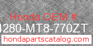 Honda 64280-MT8-770ZT genuine part number image