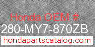 Honda 64280-MY7-870ZB genuine part number image