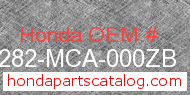 Honda 64282-MCA-000ZB genuine part number image