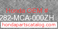 Honda 64282-MCA-000ZH genuine part number image