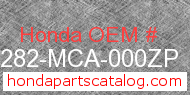 Honda 64282-MCA-000ZP genuine part number image