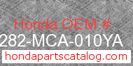 Honda 64282-MCA-010YA genuine part number image