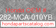Honda 64282-MCA-010YB genuine part number image