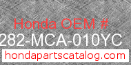 Honda 64282-MCA-010YC genuine part number image