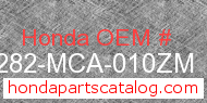 Honda 64282-MCA-010ZM genuine part number image