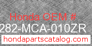 Honda 64282-MCA-010ZR genuine part number image