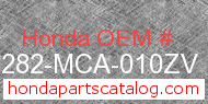 Honda 64282-MCA-010ZV genuine part number image
